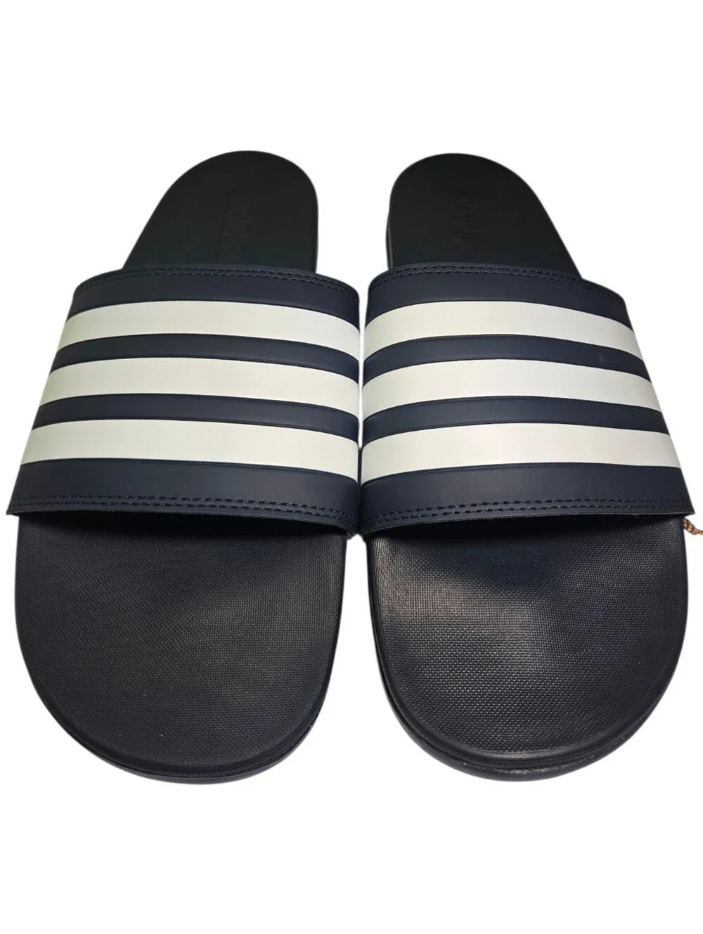 Adidas Adilette Comfort Slides Legend Ink Cloud White Men’s 12 NWT-No Box